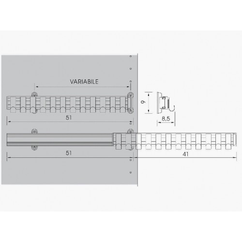 Belt Holder CINTURE WARDROBE FITTINGS PRODUCTS Vivo systems