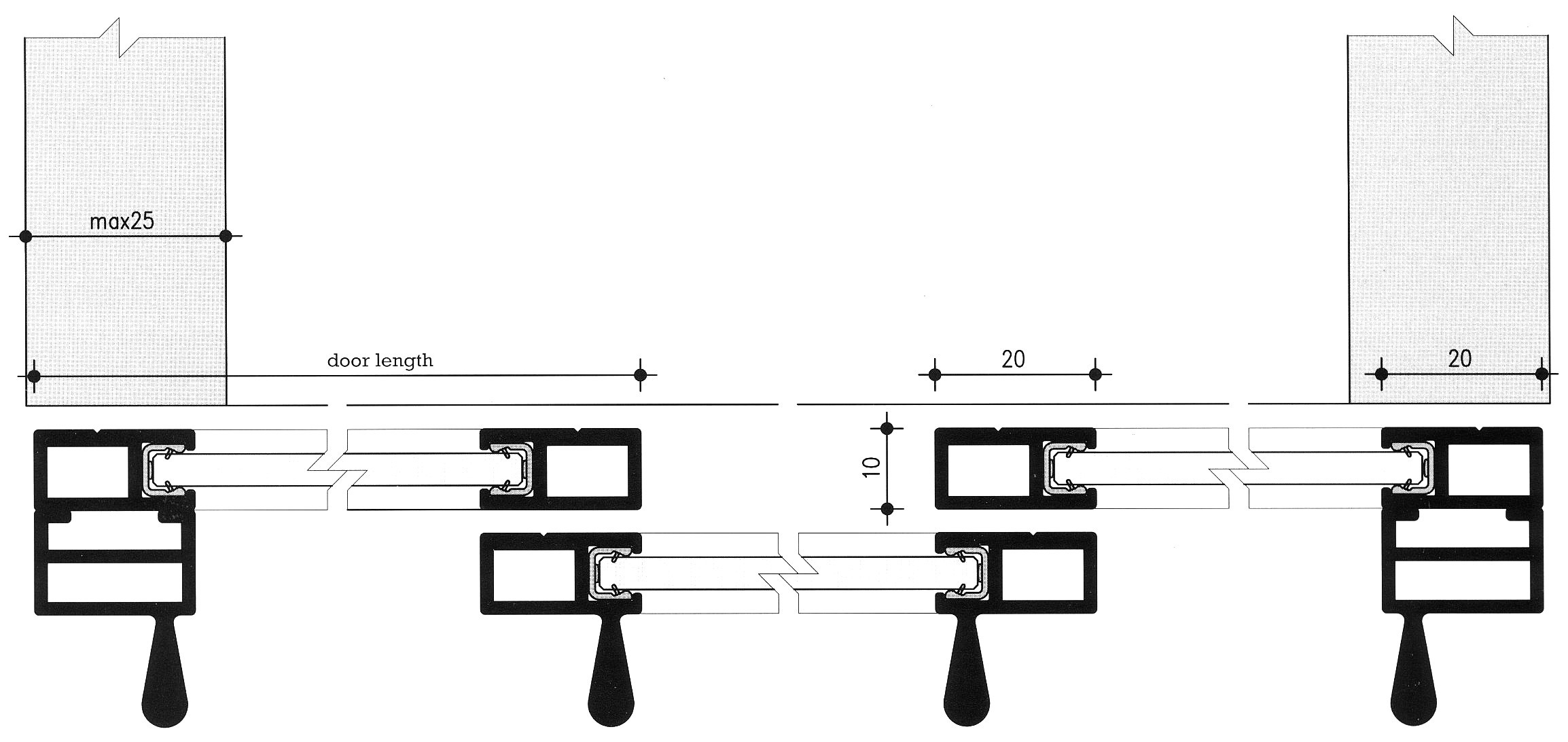 MIDI - Aluminium Frames with integrated rollers