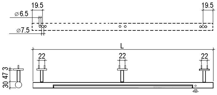 LIGHTED ROD with Sensor  - ORIZZONTE
