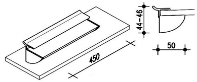 451600 Glass shelf holder